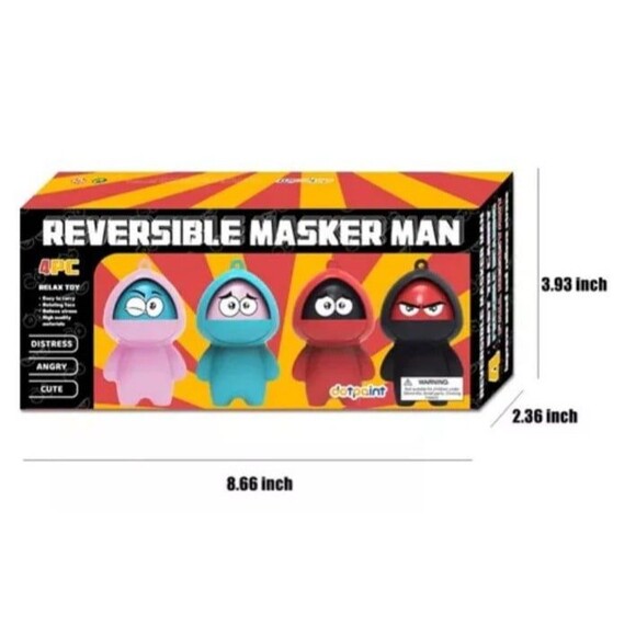 Reversible Masker Man Stress Releif Fidgit Figures - Picture 12 of 12